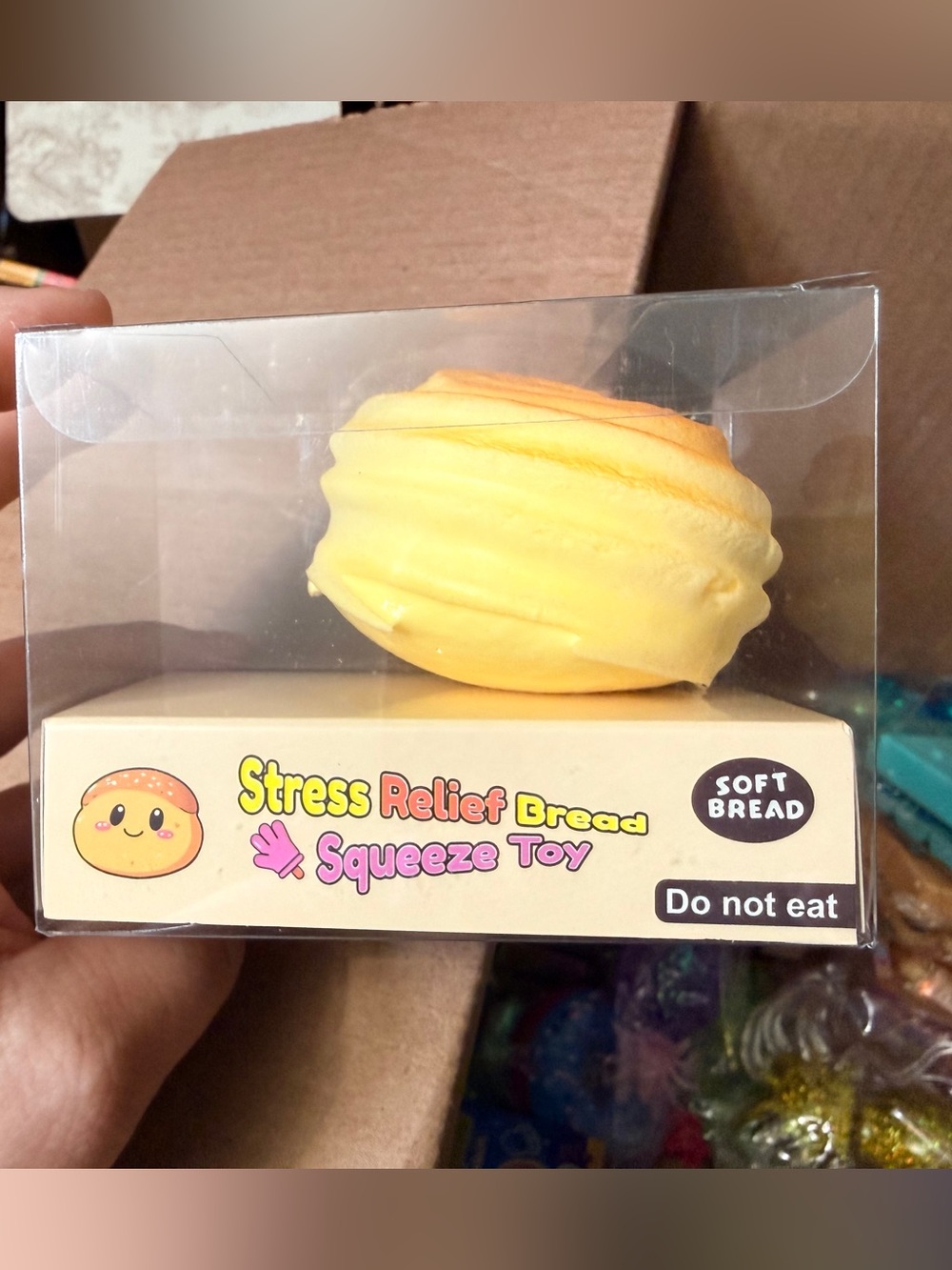 Stress Relief Bread Squeeze Toy - Yellow